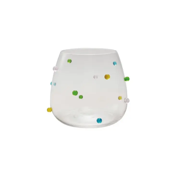 Creative Co-Op Drinking Glass with Raised Dots