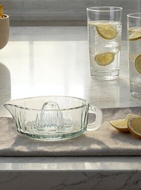 Creative Co-Op 10 oz. Pressed Glass Juicer w/ Handle