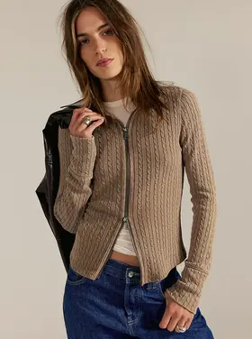 Free People Brunch Girl Zip Up