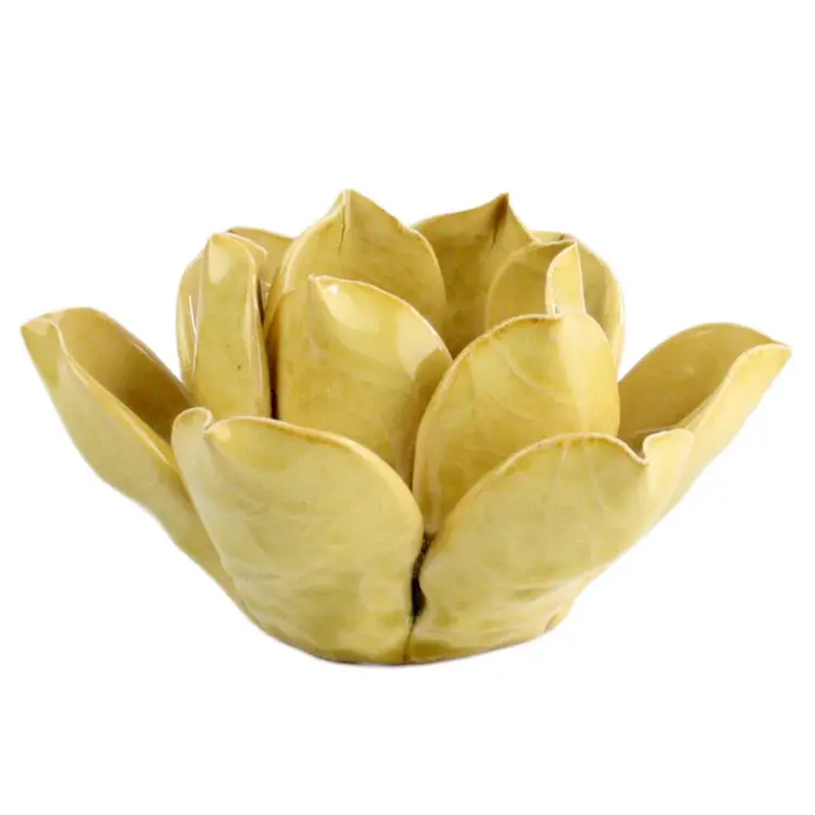 Flower Tealight Holder- Yellow