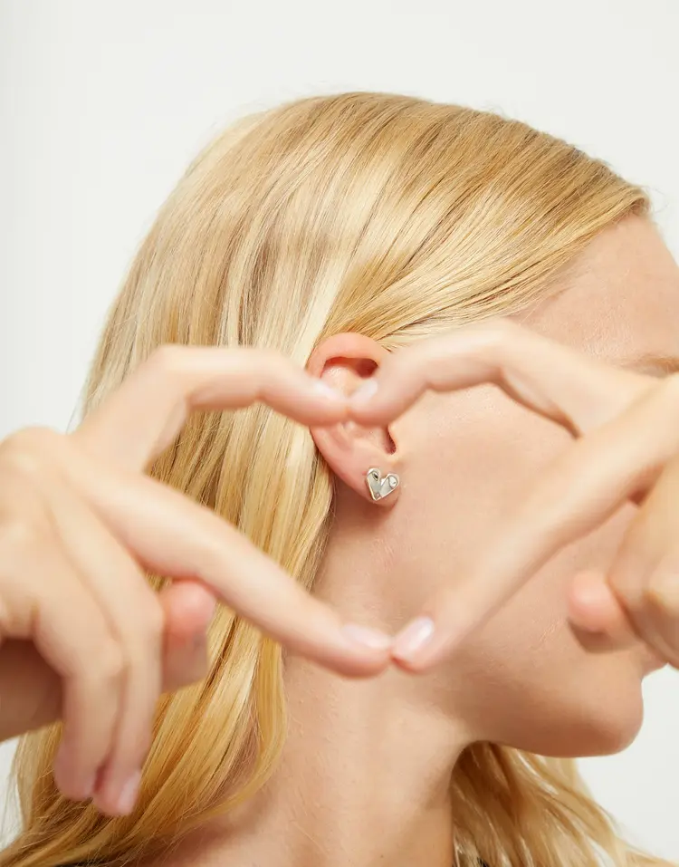 UNO De 50 Beat Stud Earrings Silver