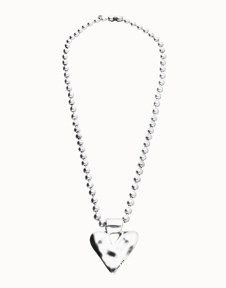 UNO De 50 Beat Large Heart Necklace Silver