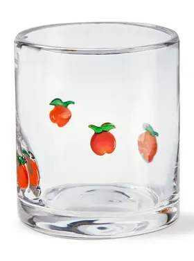 PEACH DOUBLE OLD FASHIONED GLASS