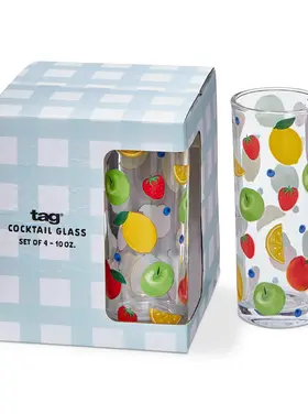 FRESH PICK DRINKS GLASS S/4