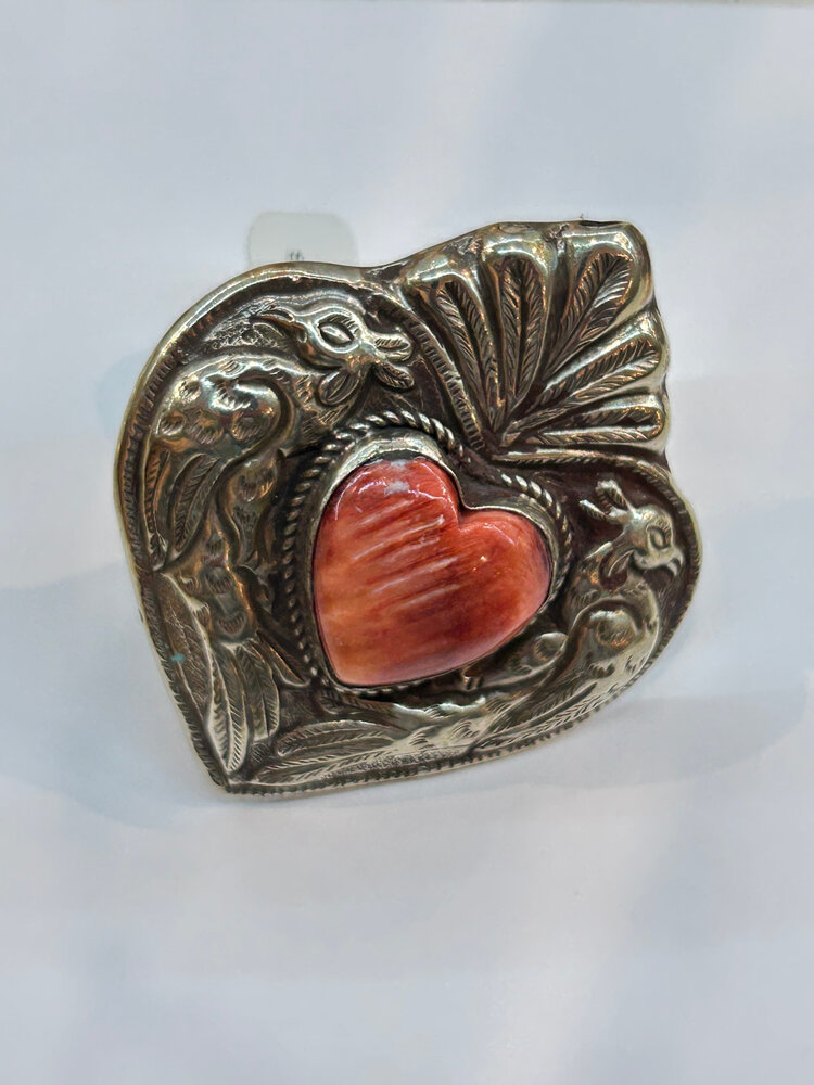 Large Shell Sacred Heart Ring