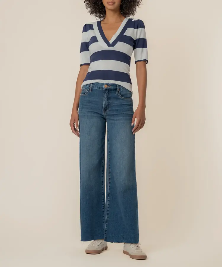 Kut from the Kloth / Swatfame Yona Stiped V Neck SS