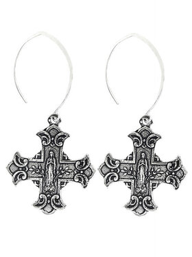 Floral Cross Earring