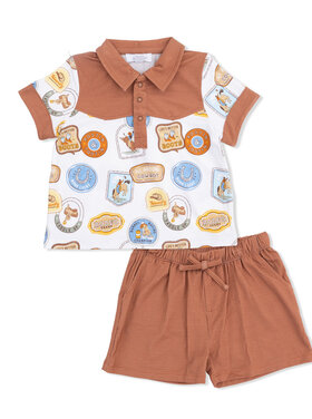 Angel Dear Rodeo Patches Cowboy Polo