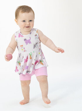 Angel Dear Fancy Dogs - Peplum Tank Top and Bike Short