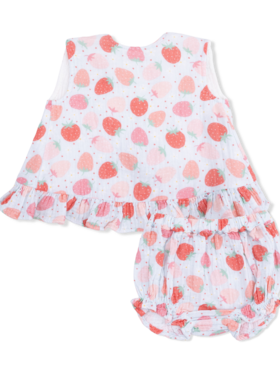 Angel Dear Strawberry Bliss Ruffle Bloomer