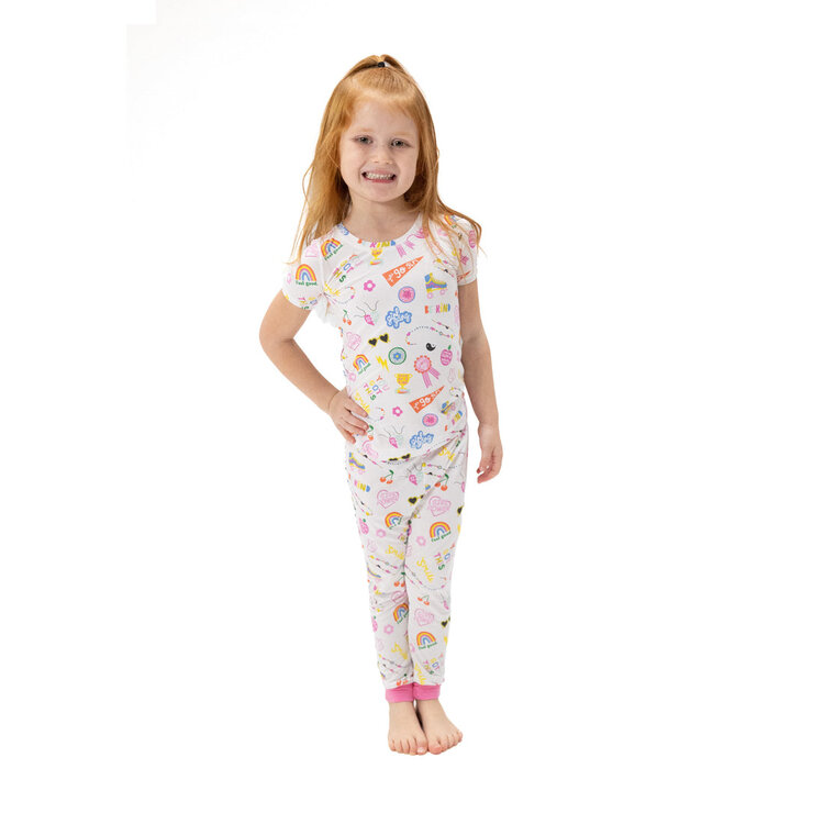 Angel Dear Girl Power - Short Sleeve Loungewear Set
