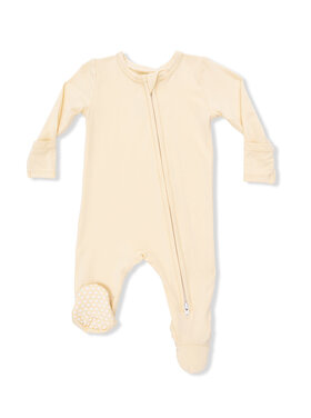 Angel Dear Solid Italian Straw - 2 Way Zipper Footie