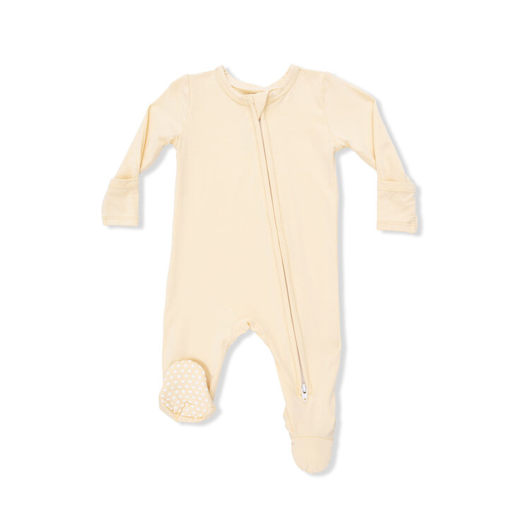 Angel Dear Solid Italian Straw - 2 Way Zipper Footie