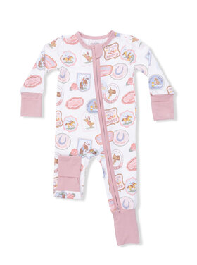 Angel Dear Rodeo Patches Pink - Convertible Romper