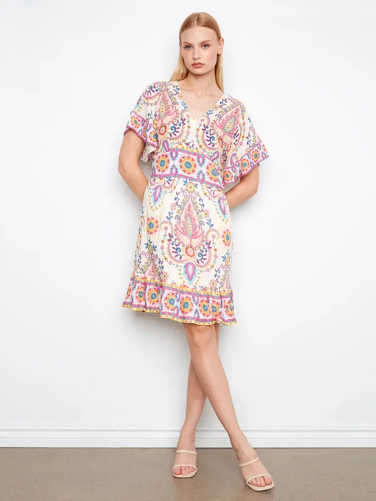 Charlie B Flutter Sleeve Dress