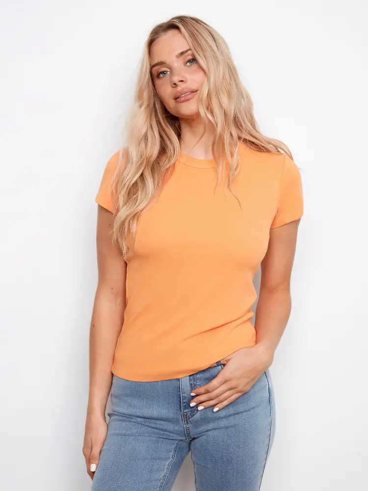 Charlie B Tencel Rib Crew