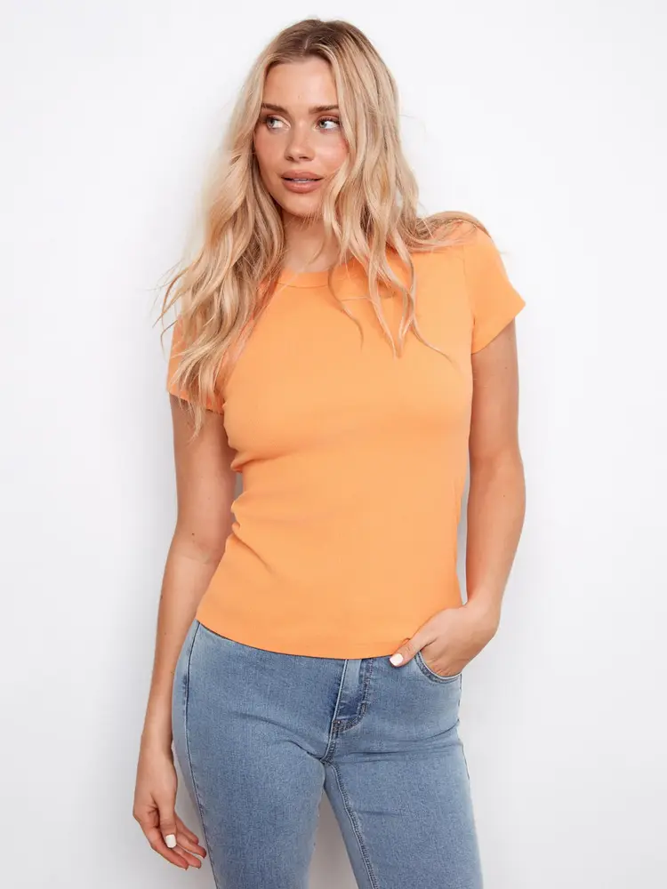 Charlie B Tencel Rib Crew