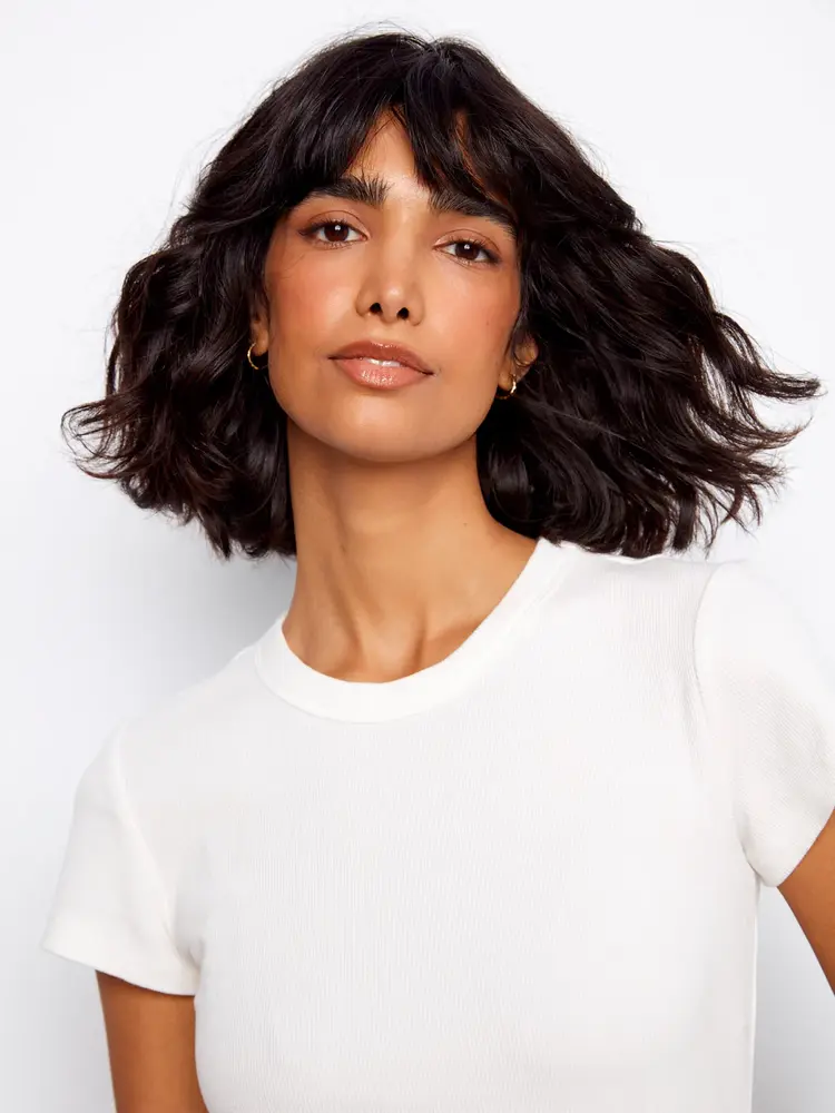 Charlie B Tencel Rib Crew