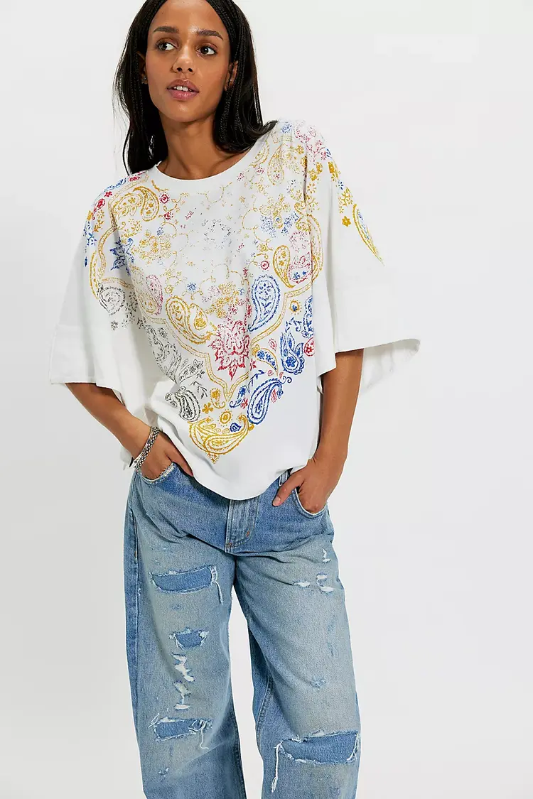 Free People Heirloom Printed Tee