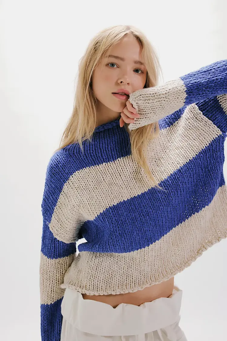 Free People Opal Rugby Stripe Sweater