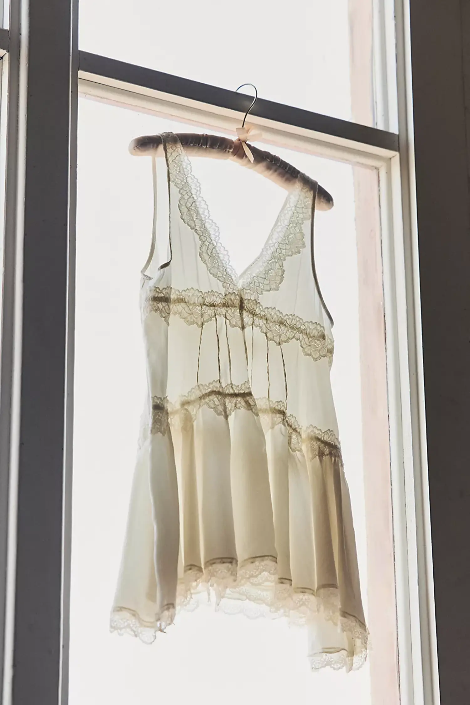 free people in this groove mini slip dress Free People In This Groove Mini Slip Dress In Ivory