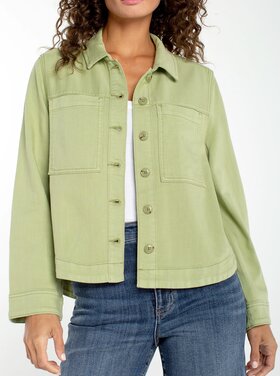 Liverpool Los Angeles Hi Lo Denim Shacket