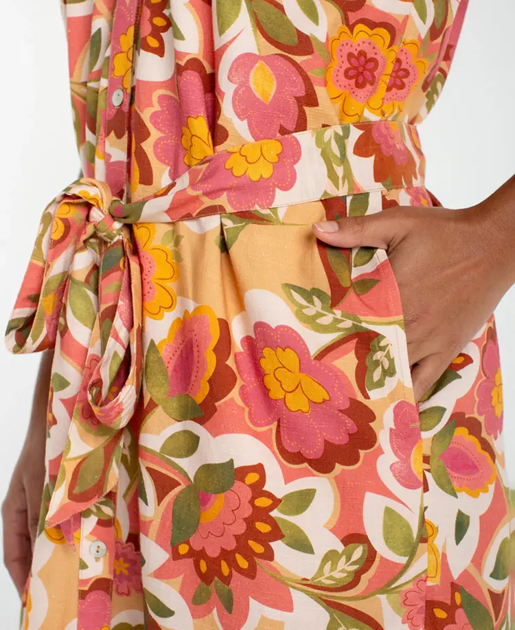 Liverpool Los Angeles SS Shirred Dress