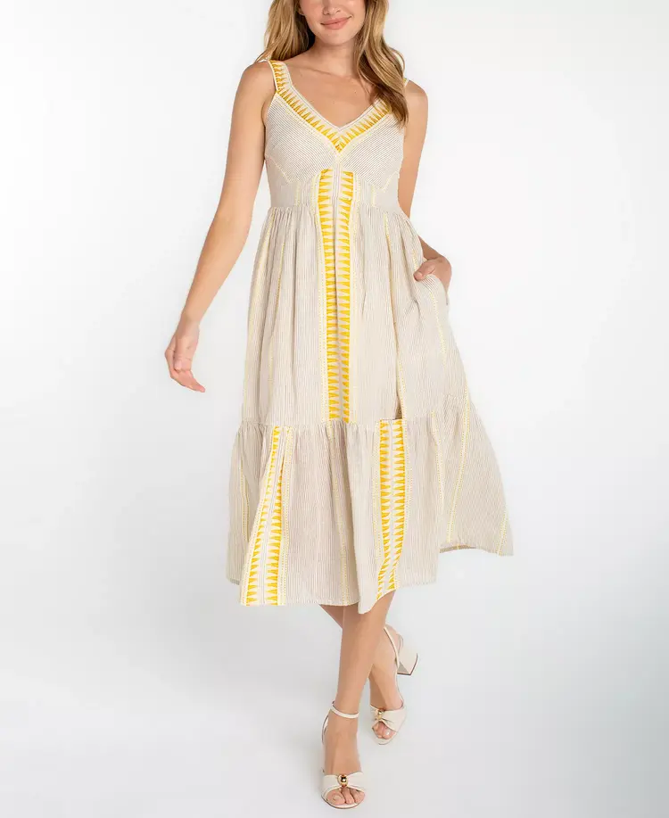 Liverpool Los Angeles Sleeveless Midi Dress