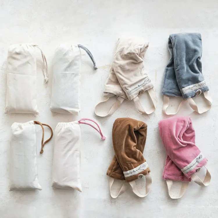 Creative Co-Op Microwaveable Hot/Cold Neck Wrap Filled w/ Lentils & Lavender, 4 Styles