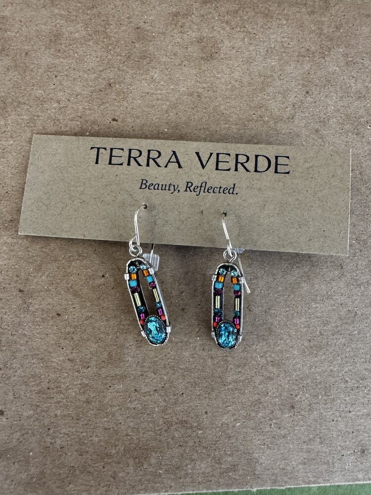 Firefly Long Oval Hoop Earring-Multicolor