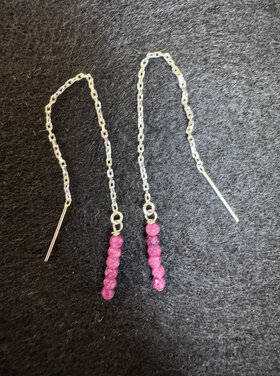 Michelle Gonzalez Designs Earring Garnet Drop