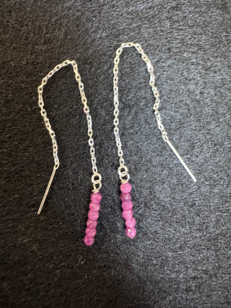 Michelle Gonzalez Designs Earring Garnet Drop