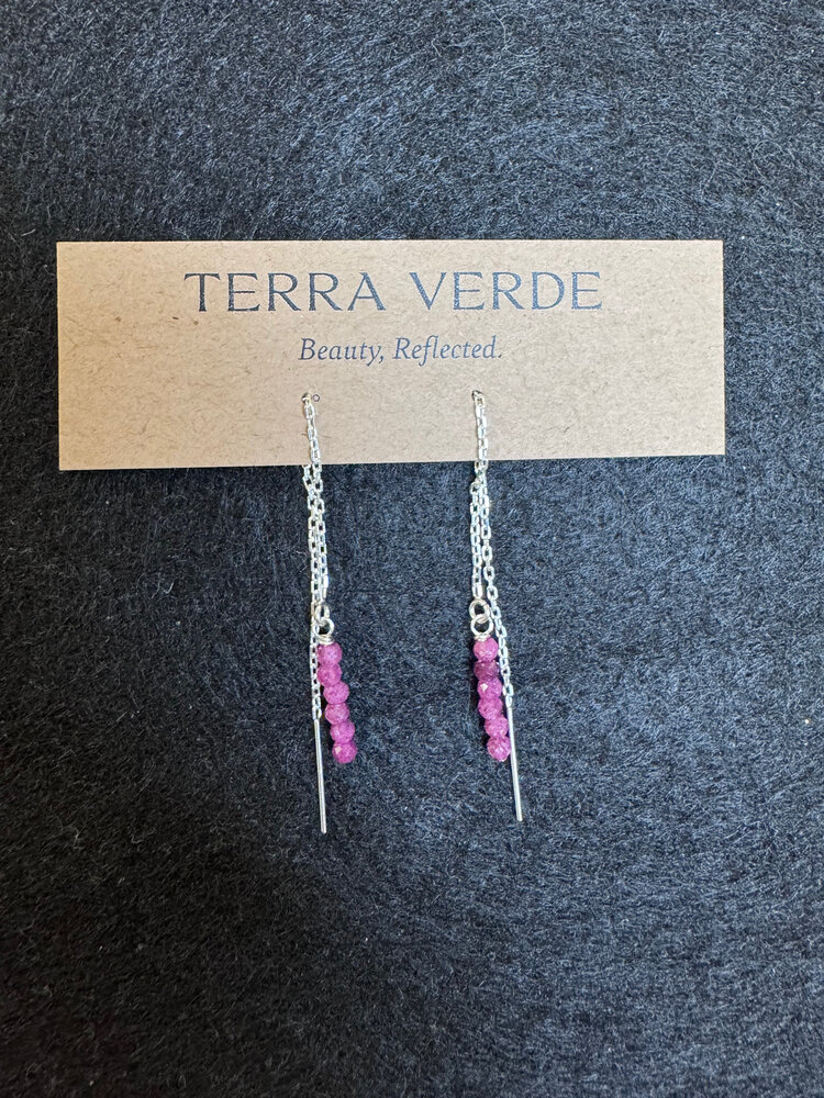 Michelle Gonzalez Designs Earring Garnet Drop