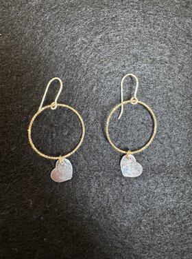 Michelle Gonzalez Designs Earring Heart Hoop