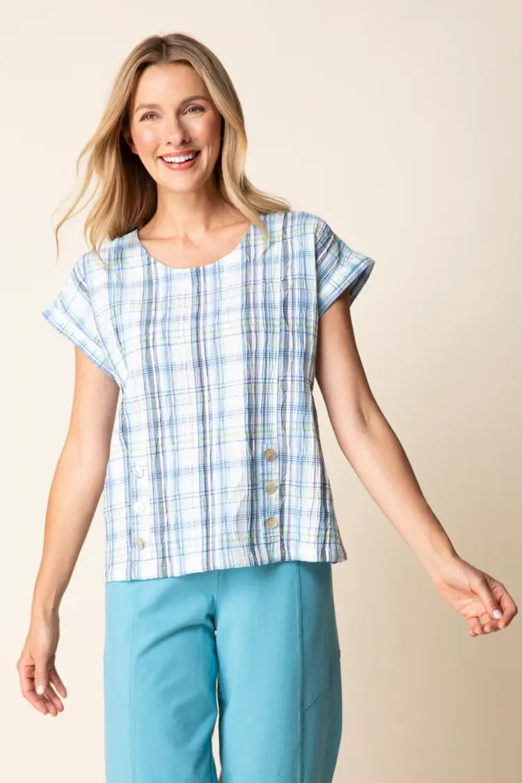 Habitat BLURRED PLAID HARWICH PULLOVER