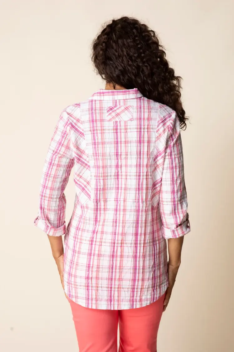 Habitat BLURRED PLAID BOYFRIEND TUNIC