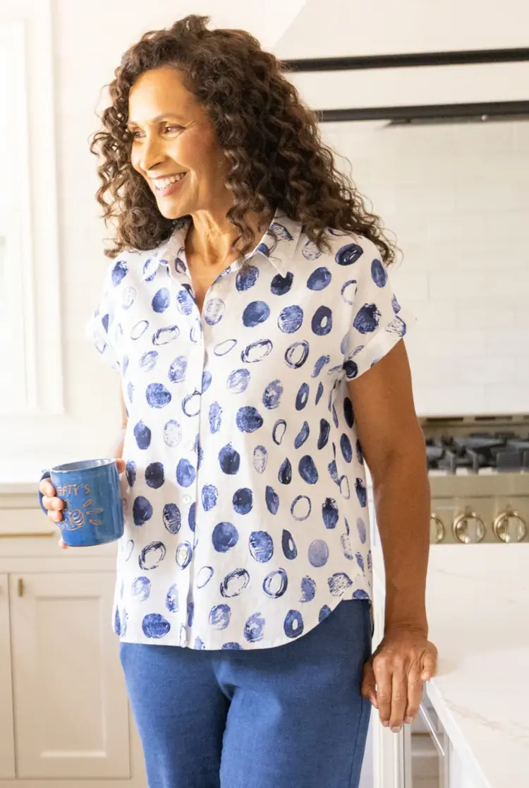 Habitat LINEN DOT CABANA SHIRT