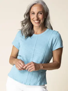 Habitat COTTON PEBBLE COVERSTITCH TEE