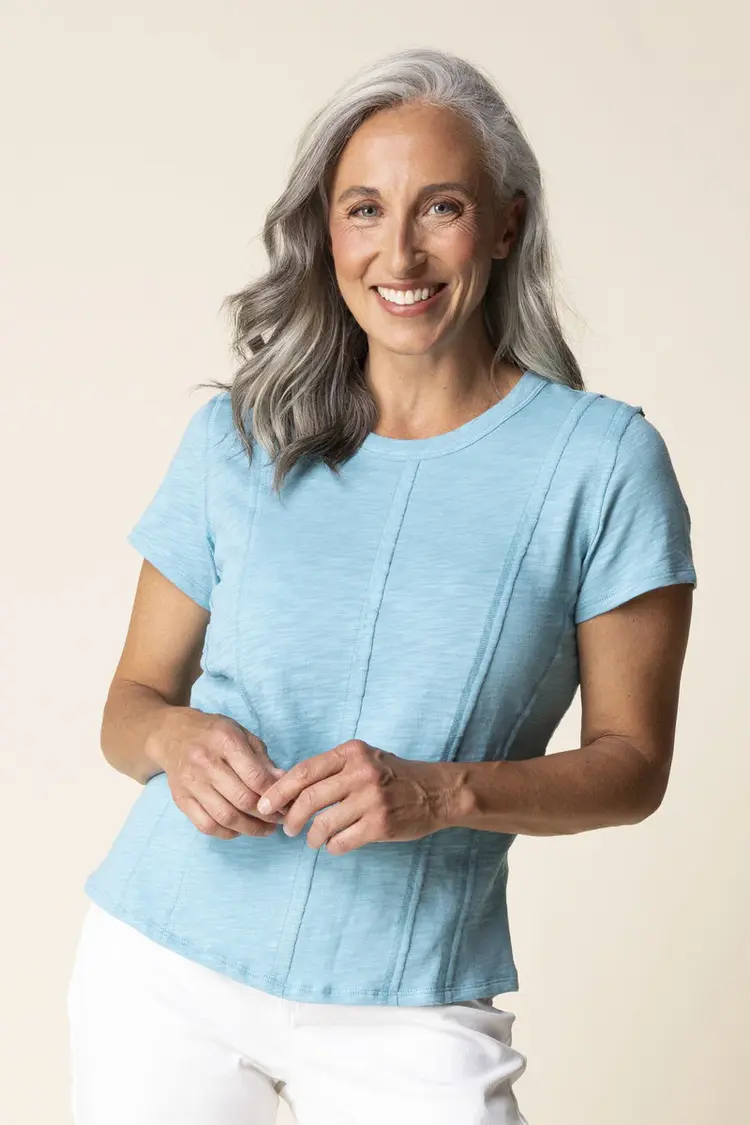 Habitat COTTON PEBBLE COVERSTITCH TEE