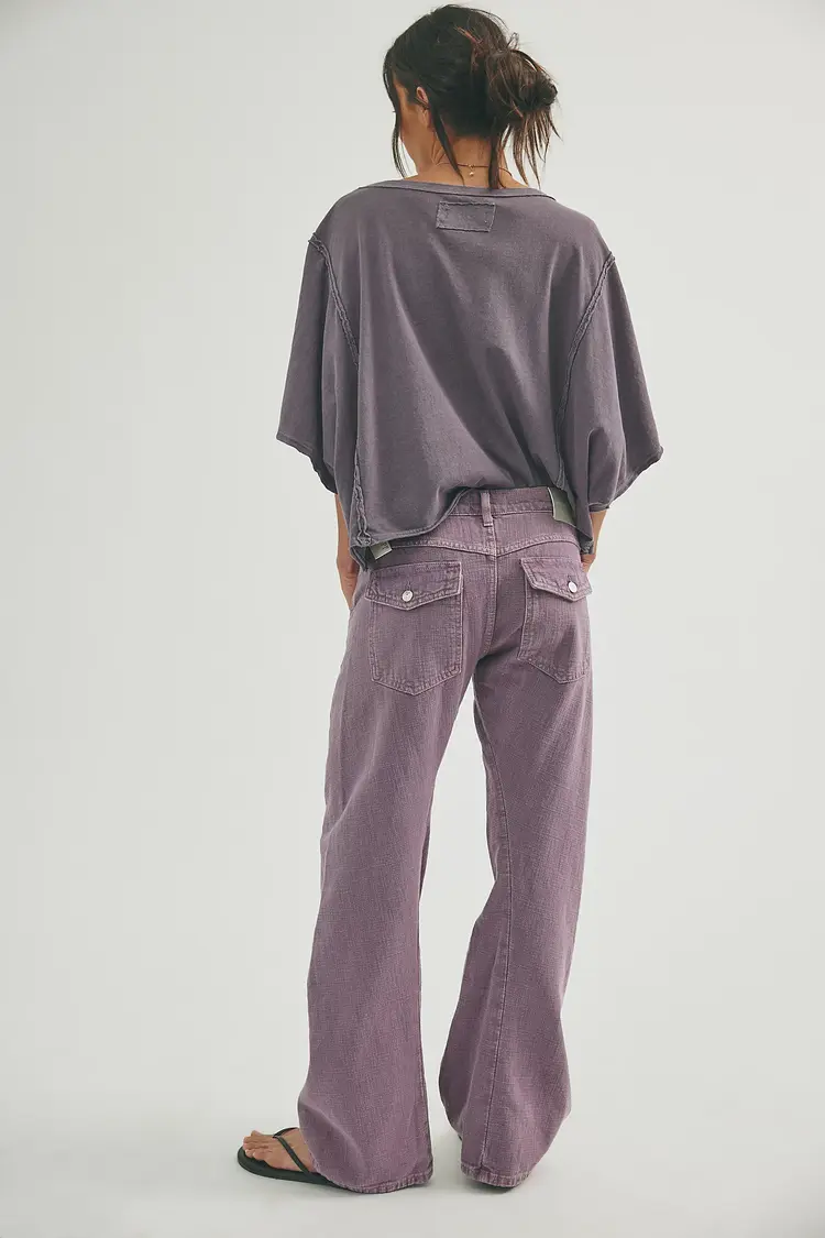Free People Highland Low Rise Bowed Jean