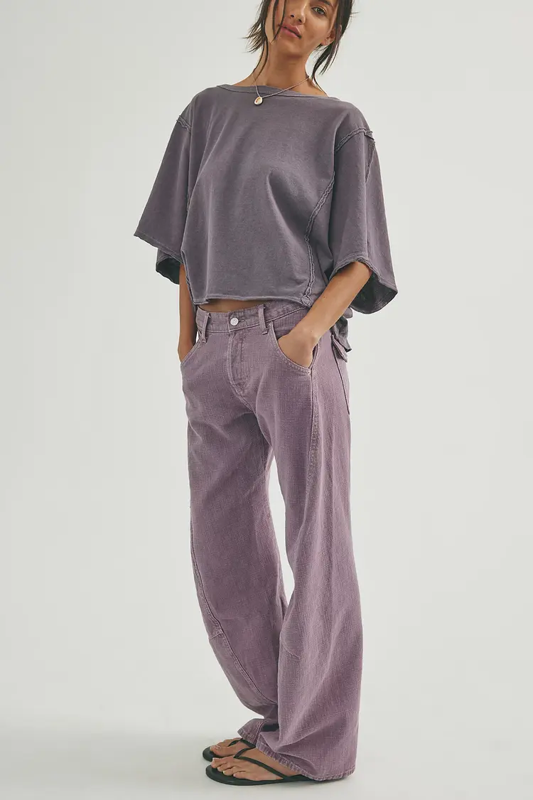 Free People Highland Low Rise Bowed Jean