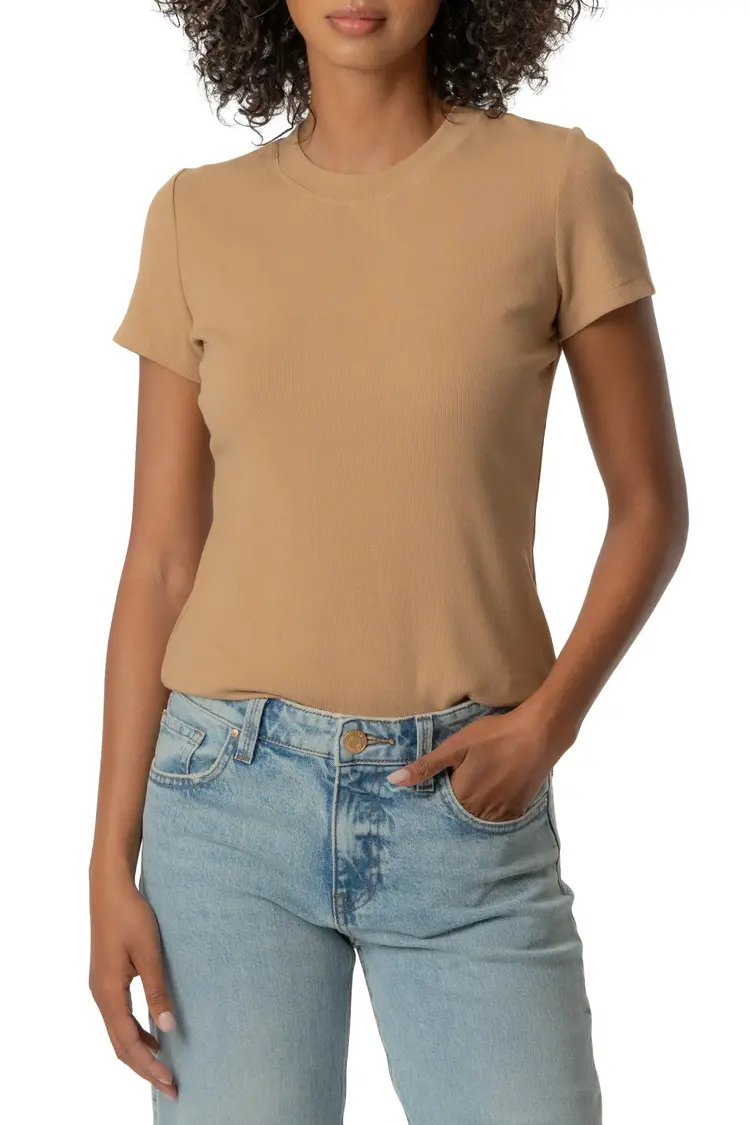 Kut from the Kloth / Swatfame Langley Short Sleeve Rib Top