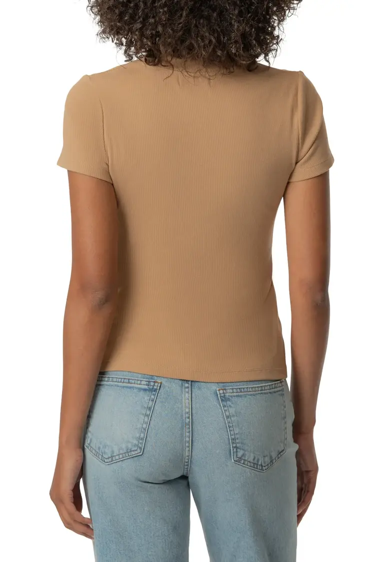 Kut from the Kloth / Swatfame Langley Short Sleeve Rib Top