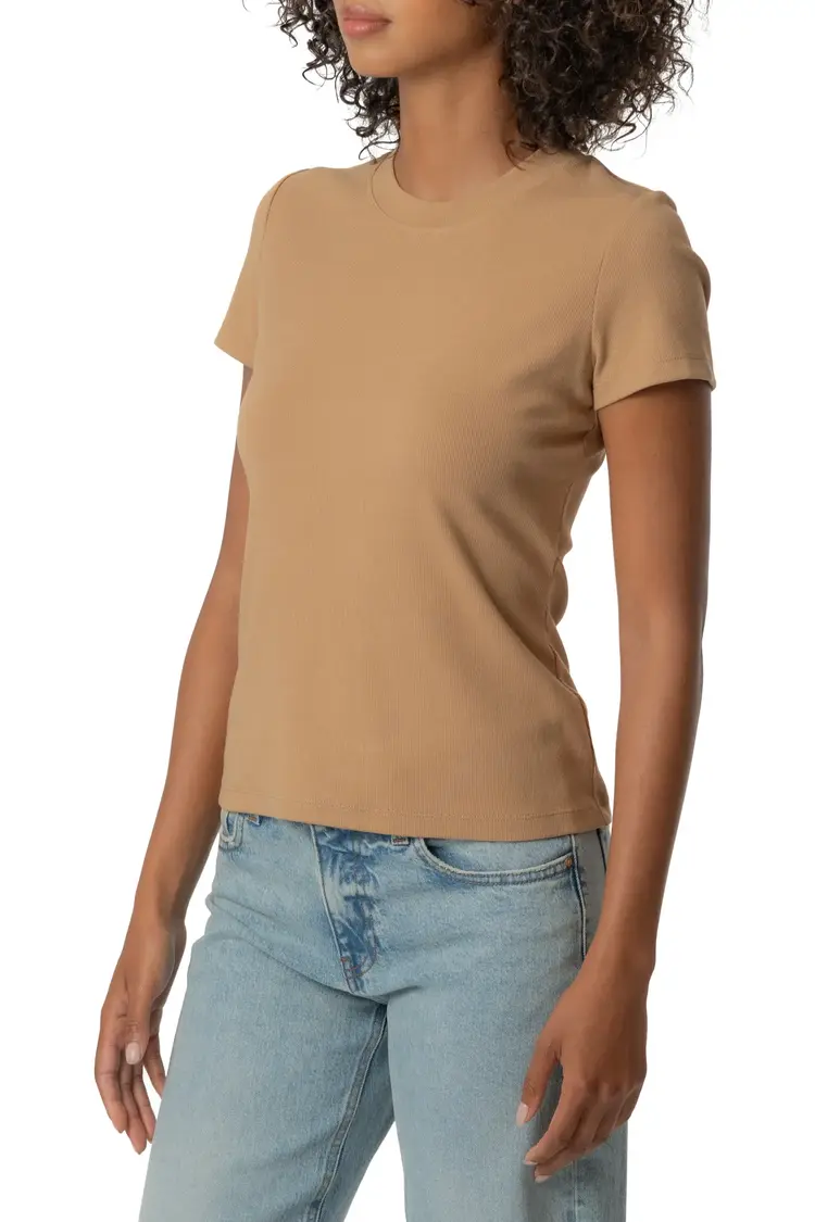 Kut from the Kloth / Swatfame Langley Short Sleeve Rib Top