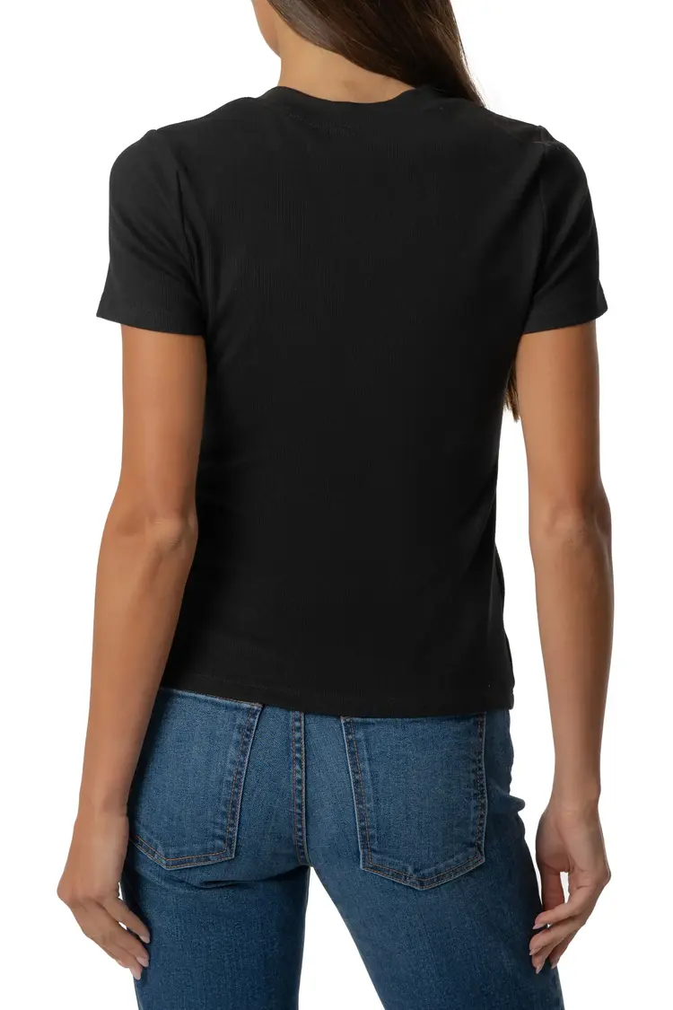 Kut from the Kloth / Swatfame Langley Short Sleeve Rib Top