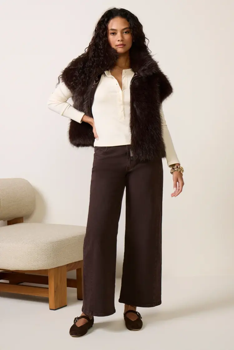 Kut from the Kloth / Swatfame Meg Hi Rise Wide Leg Side Patch