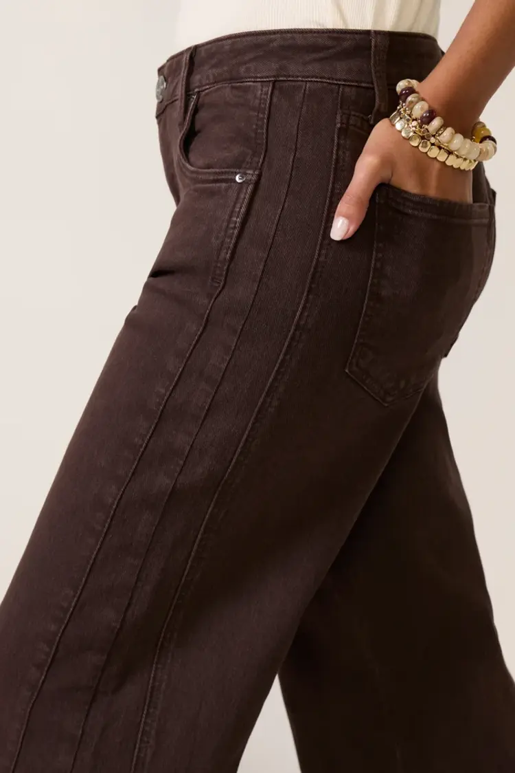 Kut from the Kloth / Swatfame Meg Hi Rise Wide Leg Side Patch