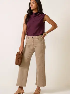 Kut from the Kloth / Swatfame Meg Hi Rise Wide Leg Side Patch