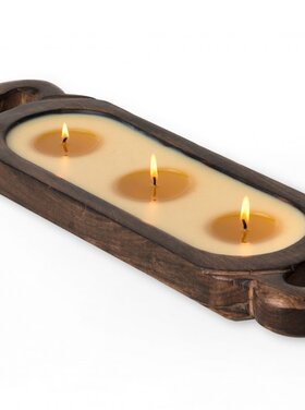 Himalayan Trading Post Wooden Candle Tray Sm Bourbon Vanilla