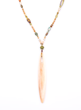 Chipita Necklace: 23"-24", Center piece 3.5"-3.75" - Sterling Silver, Vermeil, Copper, Brass; Necklace: 23"-24" - Sterling Silver, Vermeil, Copper, Brass, Mammoth, Turquoise, Serpentine, Trade beads